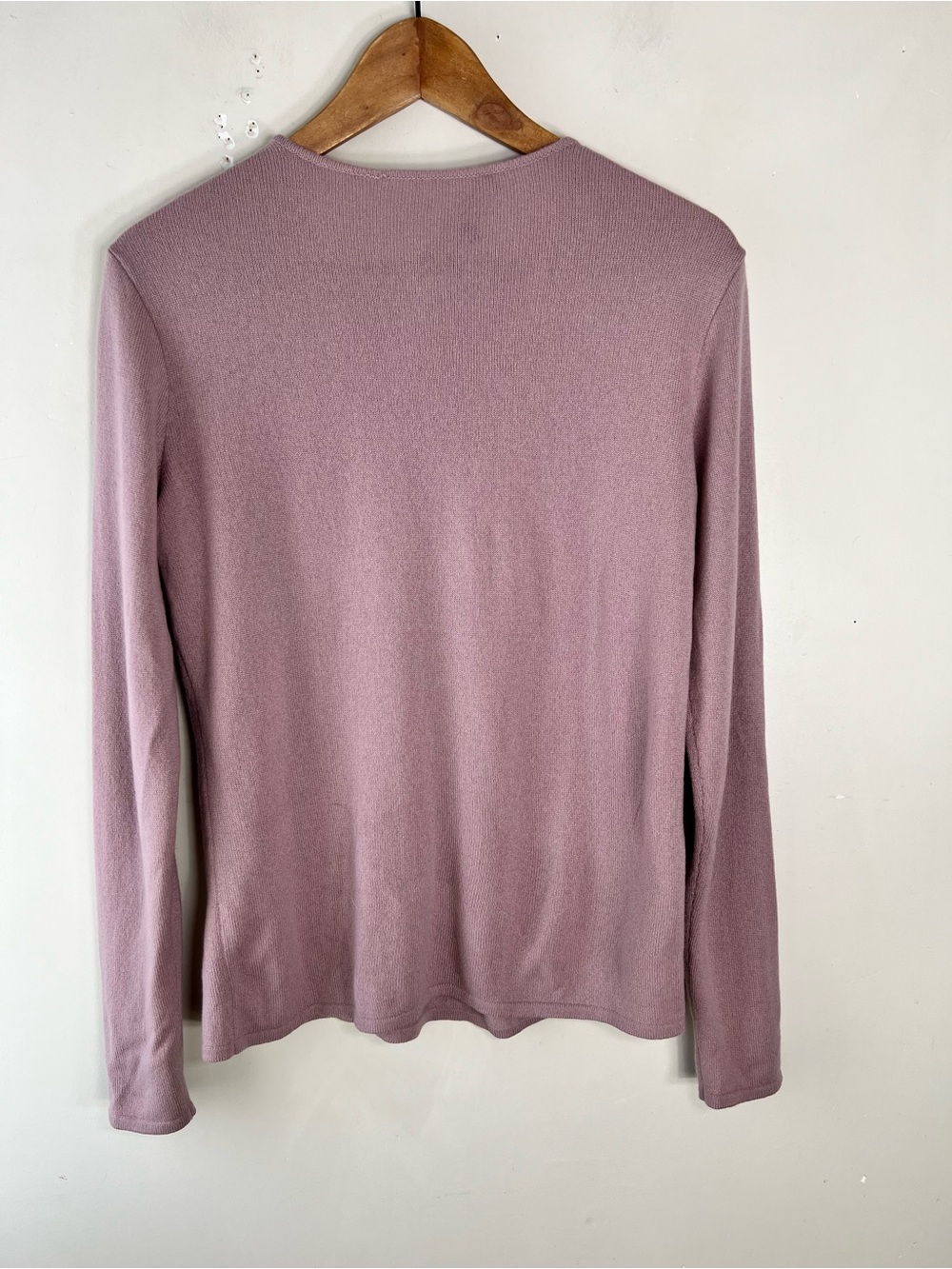 Ralph Lauren Purple Label Wool Cashmere Mauve Pink Sweater Medium Knit Italy - Picture 2 of 10